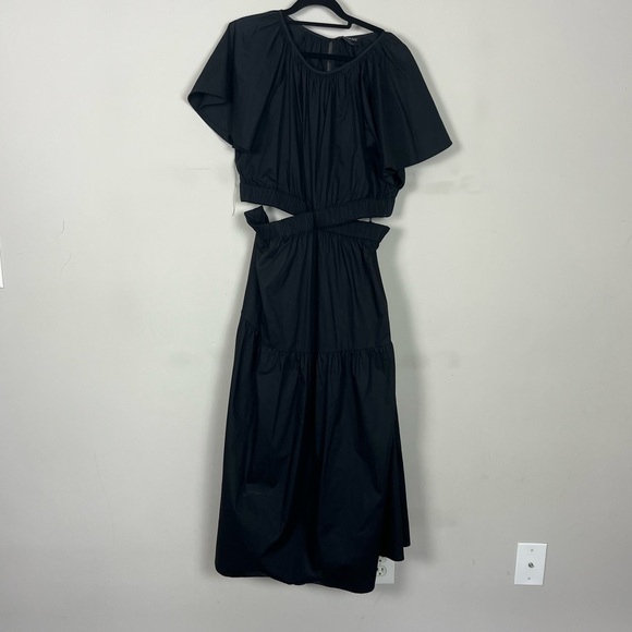 NWT MINKPINK ALLEGRA CUTOUT MIDI DRESS FLUTTER SLEEVES IN BLACK SIZE XXL - Picture 10 of 16